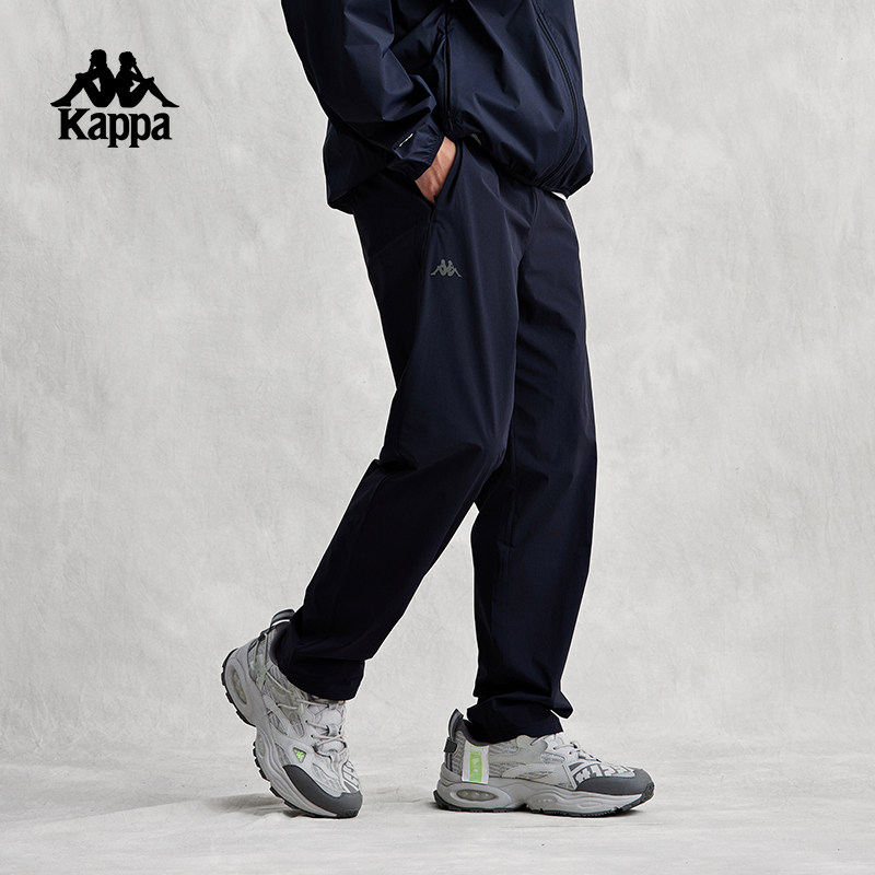 Kappa卡帕背靠背新款夏季跑步运动裤休闲长裤防泼水弹力裤子男款