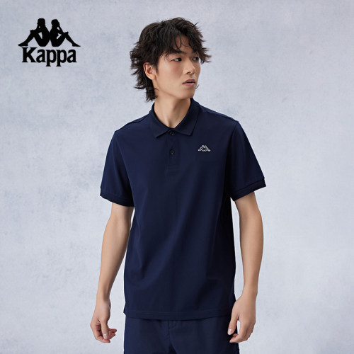 Kappa卡帕背靠背2025新款夏凉感短袖刺绣polo衫男运动t恤上衣男款