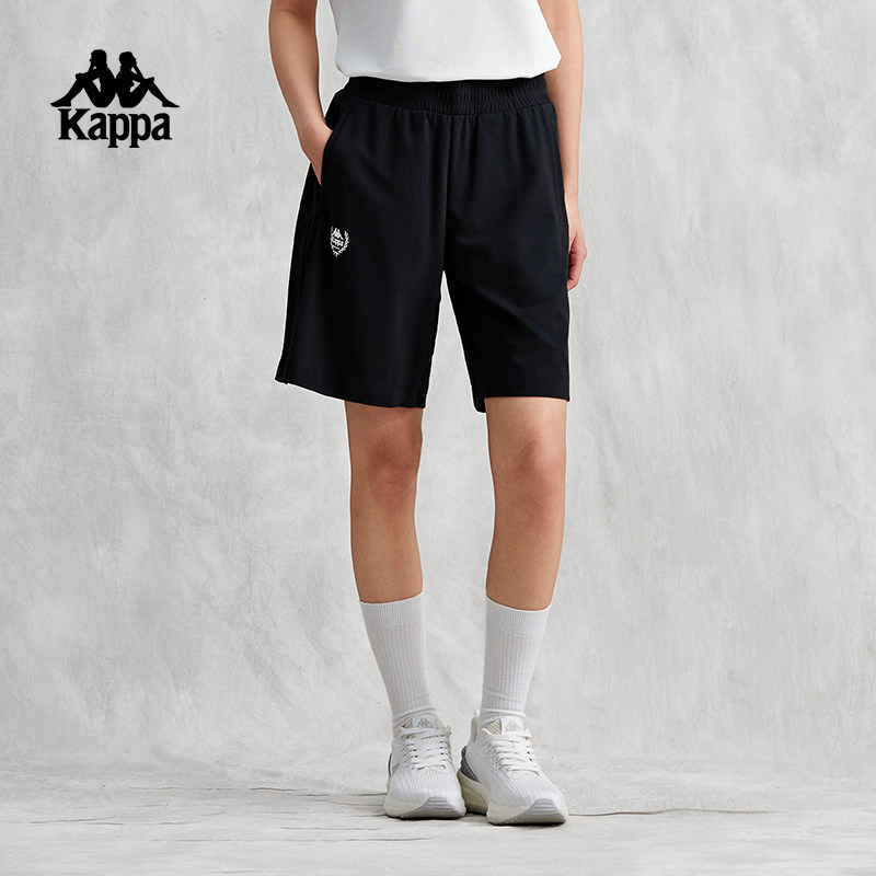 Kappa卡帕背靠背2025新款凉感短裤女夏运动休闲裤宽松直筒五分裤