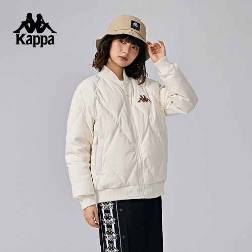 Kappa卡帕背靠背羽绒服女2025新款冬保暖夹克运动防寒服外套男款