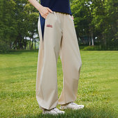 直筒裤 Kappa卡帕背靠背防泼水休闲长裤 弹力运动裤 秋季 女2025新款