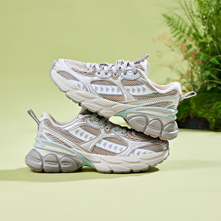Kappa卡帕背靠背老爹鞋女2025新款鞋子厚底运动鞋夏季女款跑步鞋
