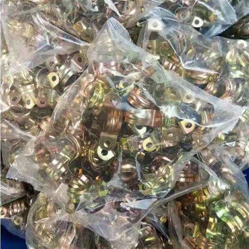 铁皮管码U型管卡固定卡夹子管卡铁皮半边码镀锌骑马卡欧姆卡抱箍