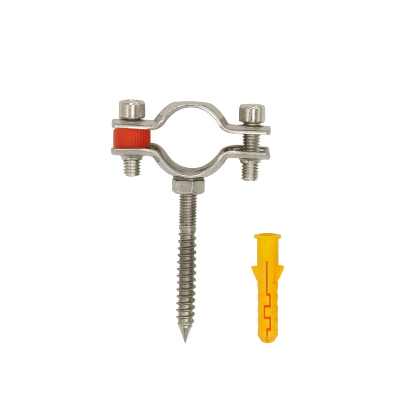 304不锈钢管卡扣管支架螺丝钉固定20管道管码4分水管卡子pvc管夹