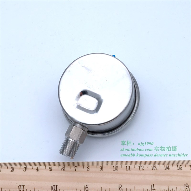 不锈钢耐震压力表YN60BF液压表0-4MPA油压表2分螺纹NPT1/4 600psi