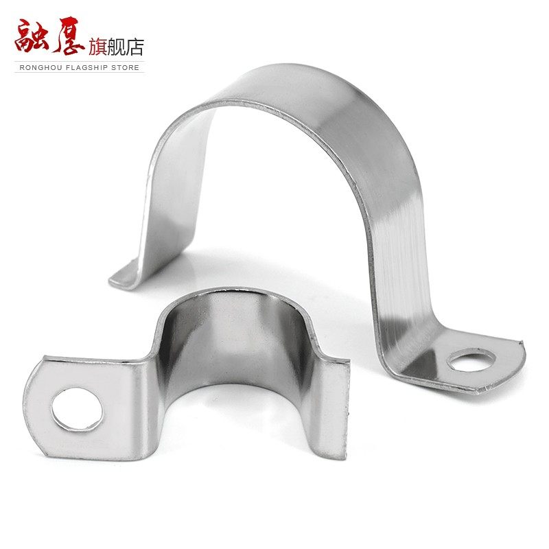 加厚单边骑马卡304不锈钢单孔固定卡P型喉箍卡管卡水管夹卡扣卡式