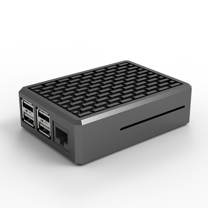 新款上市树莓派4b散热金属外壳raspberry pi4主板铝合金保护壳