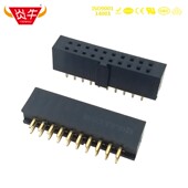 2.54mm正凌精工NEXTRON镀金带鼻排母带定位防呆简易牛角配套母座