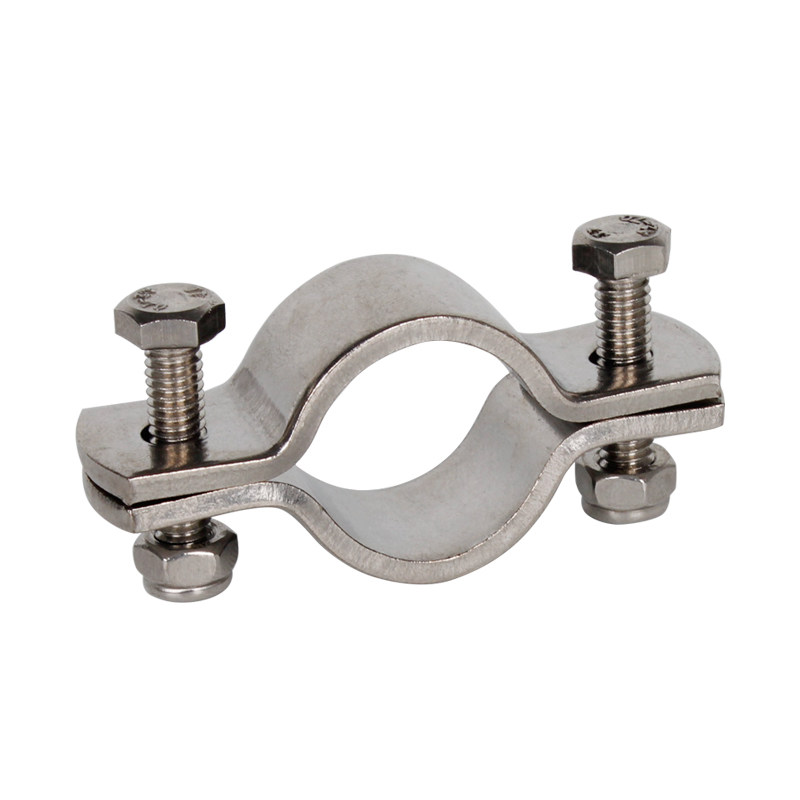 304不锈钢卡扣平板管支架无柄固定抱箍管夹水管卡子加厚管道管卡