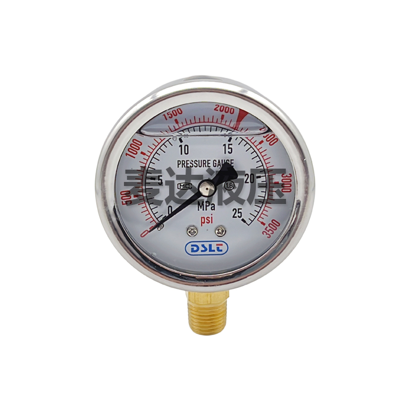 不锈钢耐震压力表YN60/25/40MPA液压油压表水压表防震气压表2.5