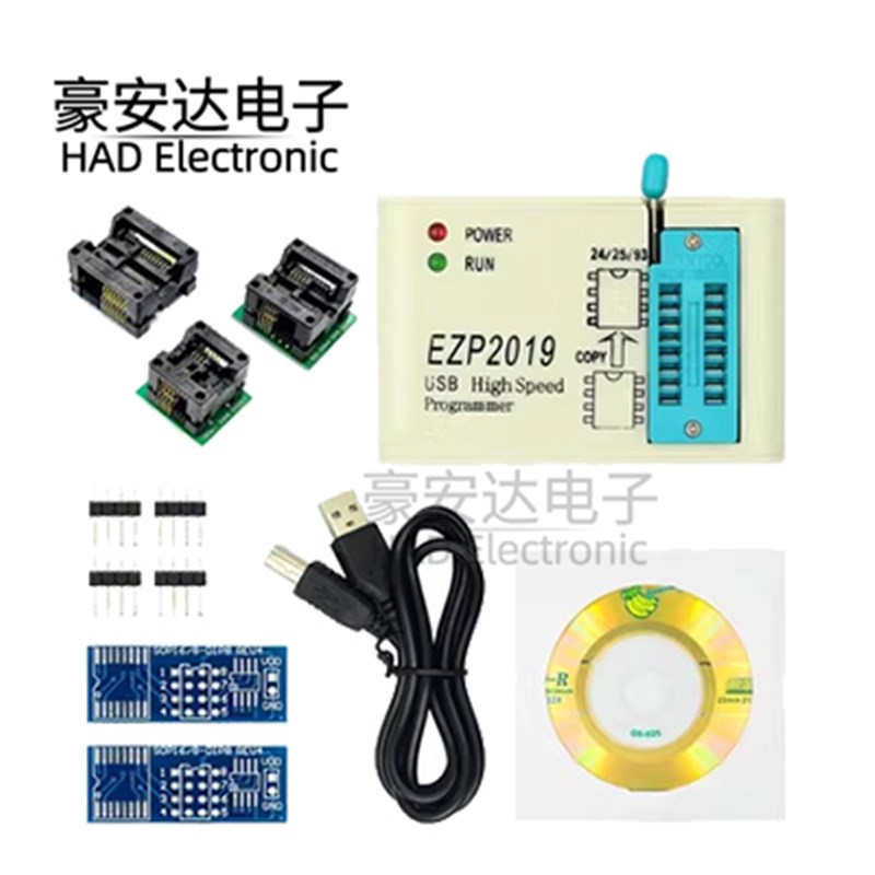 EZP2019高速SPI FLASH编程器 24/25/93 bios 25T80烧录 脱机复制