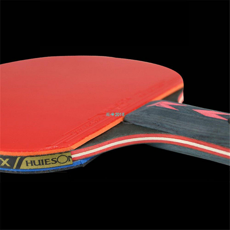Huieson 2Pcs 5 Star Carbon Table Tennis Racket Set Lihtwei