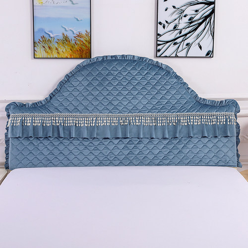 定制床头套加厚异型纯色弧形保护套弹力防尘床头套罩全包夹棉欧式