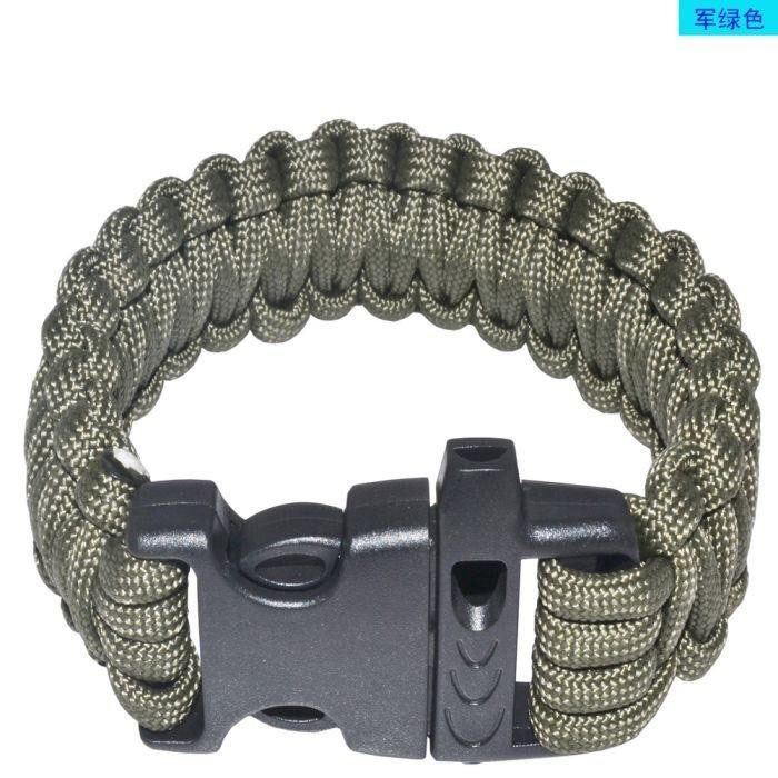 户外装备安全应急求生手链口哨式七芯伞绳手镯逃生绳子绳索