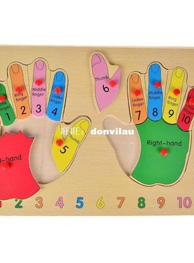 Learning Numbers by Hand Palm Intelligence Jigsaw Puzzl