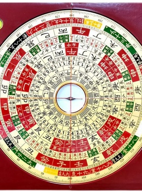 万福堂罗盘 胡一鸣理气盘纯铜8寸6寸电木罗盘仪风水盘高精度专业