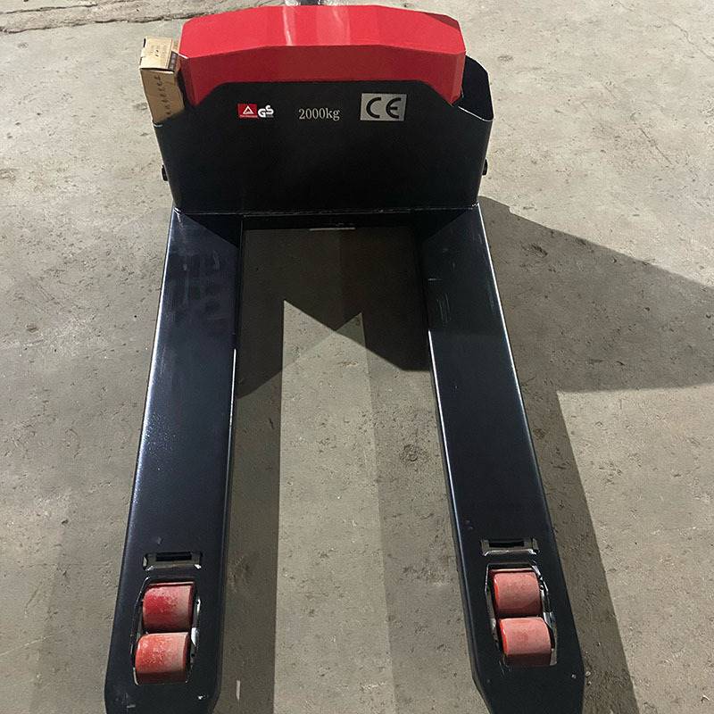 半电动搬运车电动行走推车托盘液压平板堆高机1.5吨2吨半自动地牛