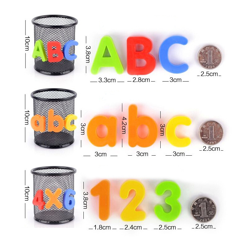 78pcs Magnetic Letter Numbers Alphabet Fridge Magnets Colorf