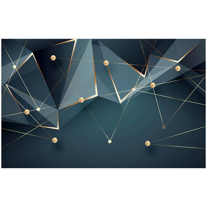 18d现代墙纸客厅电视背景墙壁纸网红轻奢3d立体几何简约墙布壁画