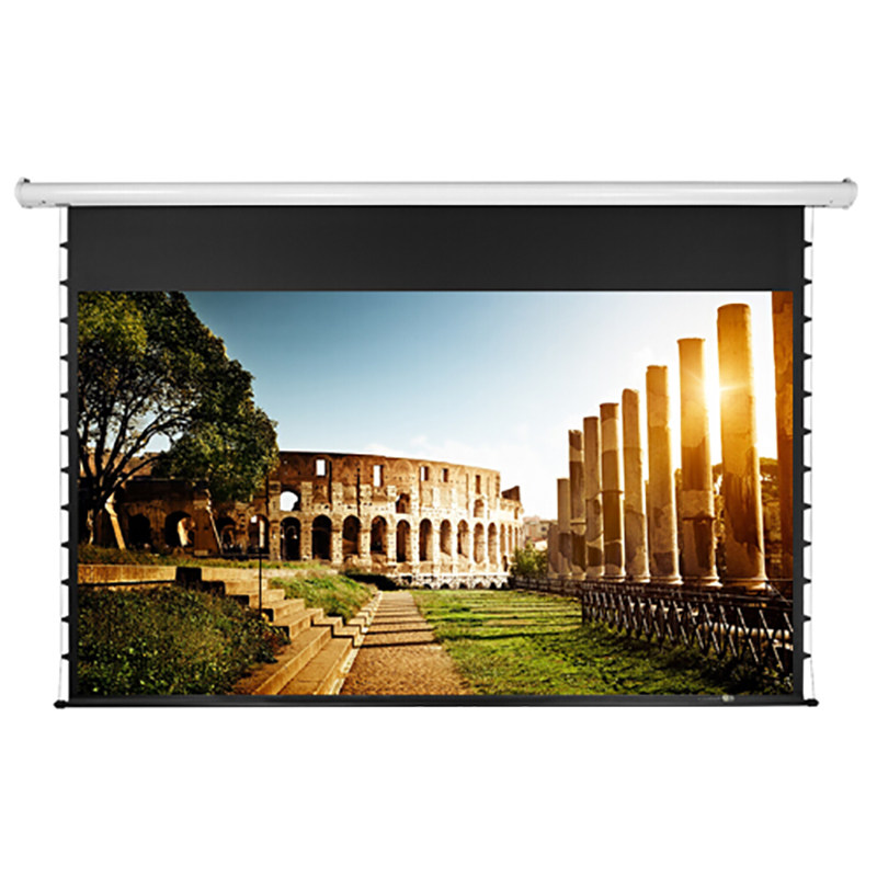 经科JK电动遥控拉线投影幕布拉绳幕G-100s玻纤幕96寸16:9带黑边