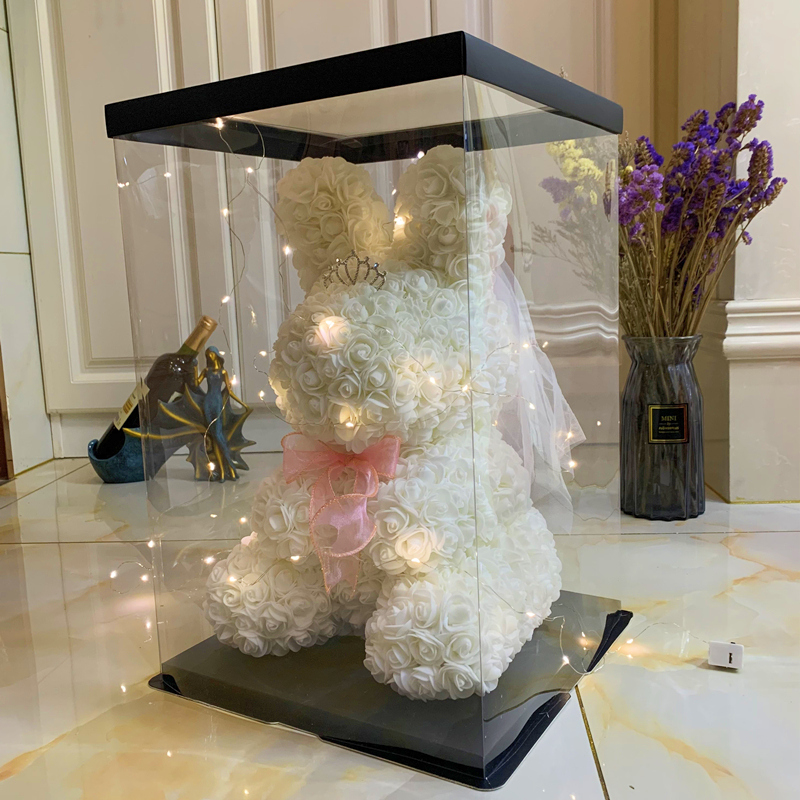 永生花兔子玫瑰礼盒生日结婚520情人节纪念日礼物送闺蜜老婆女生