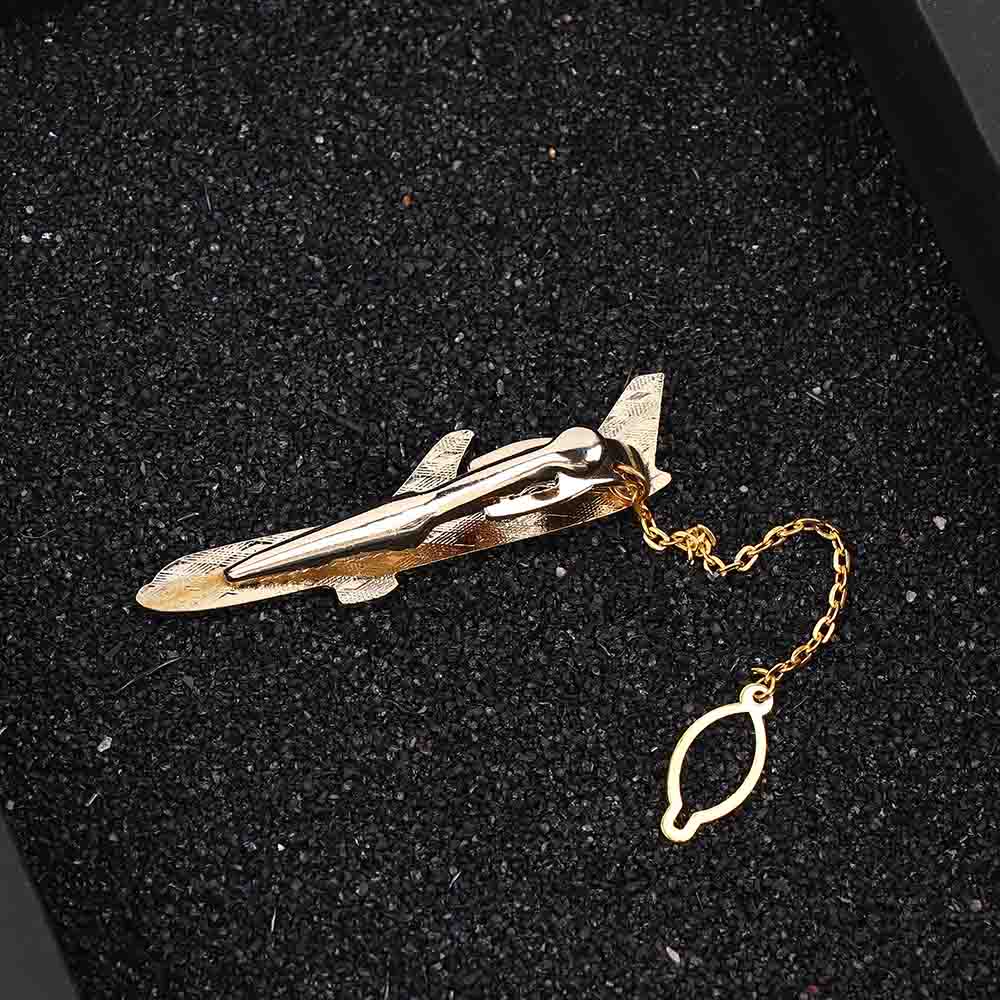 Airplane Shape Men Tie Clip Pilot Business Men Necktie Clip
