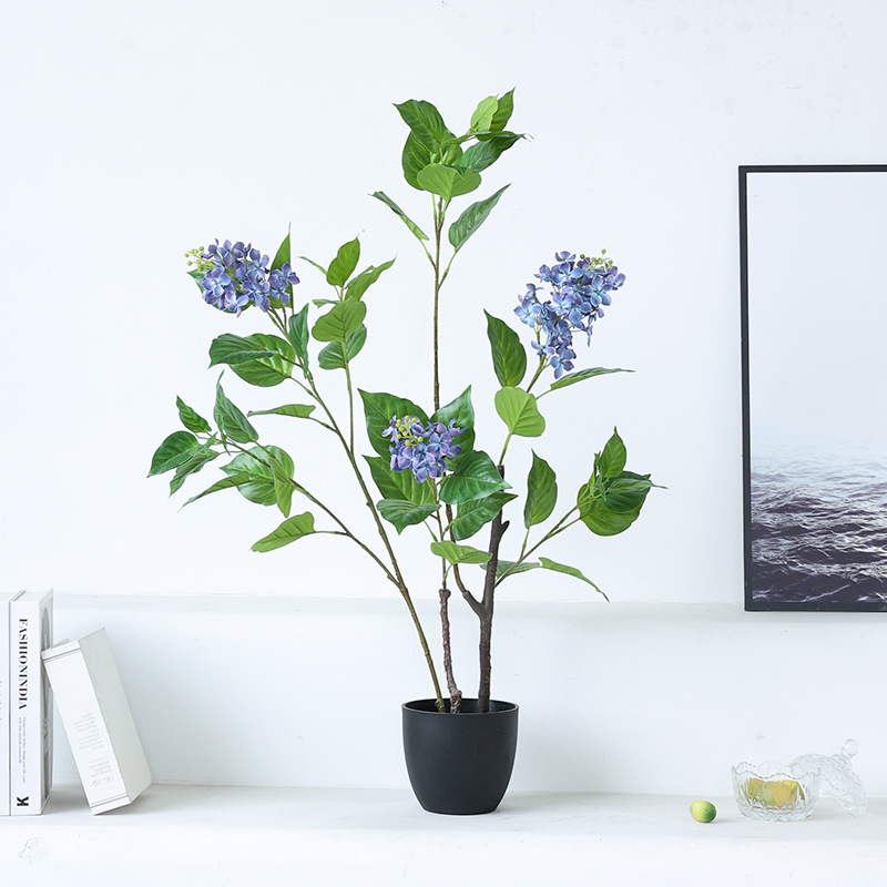 仿真绿色植物假植物飞燕草仿真花摆件室内盆栽大型仿生绿植客厅装