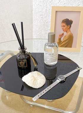 INS韩风不规则镜面托盘 简约化妆品收纳香薰摆件装饰品拍摄道具