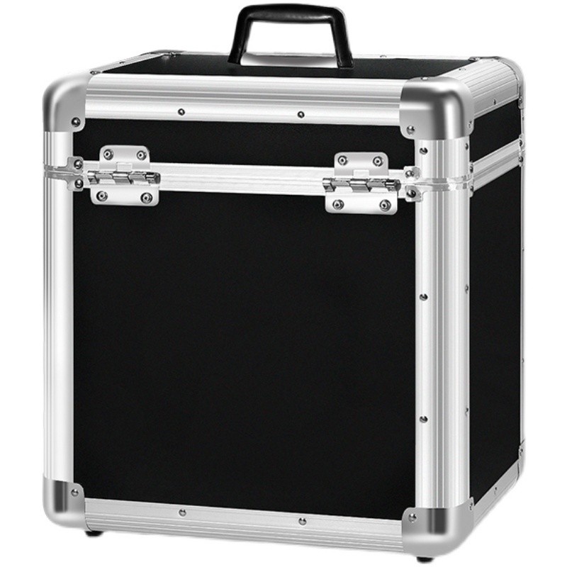 黑胶唱片收纳箱CD盒光盘LP收藏影碟胶片箱手提储物整理铝合金防潮