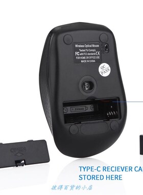 USB TyPe C WIReleSS MOUSe 1600DPI ADjUSTABle ReCeIveR OPTICA