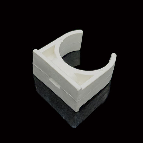 供应PVC鞍型管卡半边卡U型塑料卡PVC管卡迫码鞍卡单个不可拼装