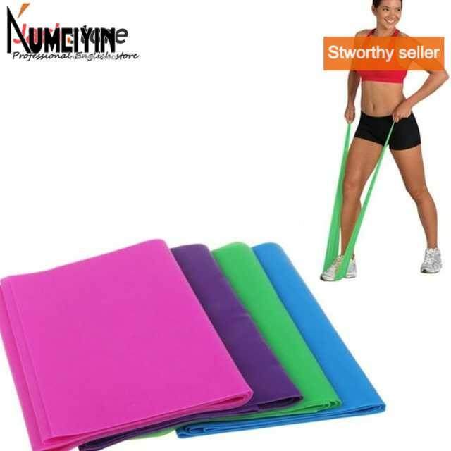 1 Rubber Elastic Yoga Resistance Band Gym Workout Pilates T