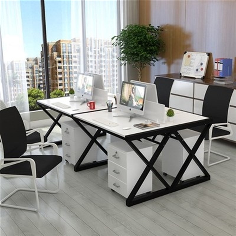 简约现代屏风电脑桌员工卡座隔断包邮办公家具4人位职员办公桌椅