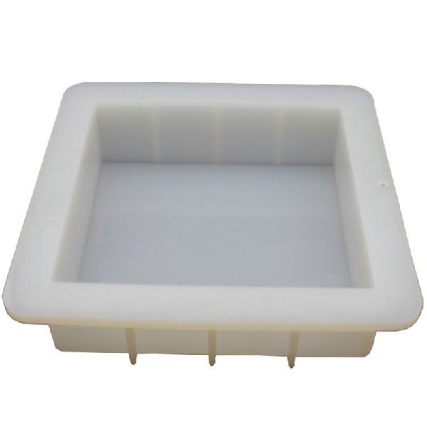 6 inch Square Cube Silicone Slab Mold for Soap Making