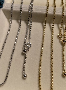 意大利进口工艺钻石链百搭自由调节长度纯银项链