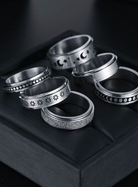 Anxiety Ring Figet Spinner Rings For Women & Men Stainless S