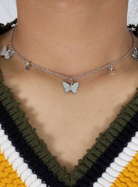 Moon Star Charm Choker Necklaces Boho Fashion  Jewelry Gift