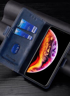 适用跨境Nord N300支架皮套 新款A58 5G小牛纹A94手机保护套