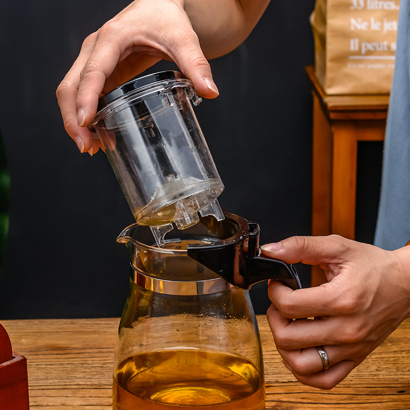 飘逸杯泡茶壶茶水分离过滤耐热玻璃茶壶冲茶器办公室泡茶家用茶具