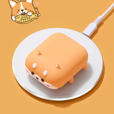 极速INS Cute 3D Shiba Inu Dog Silicone Earphone Cases For Ai