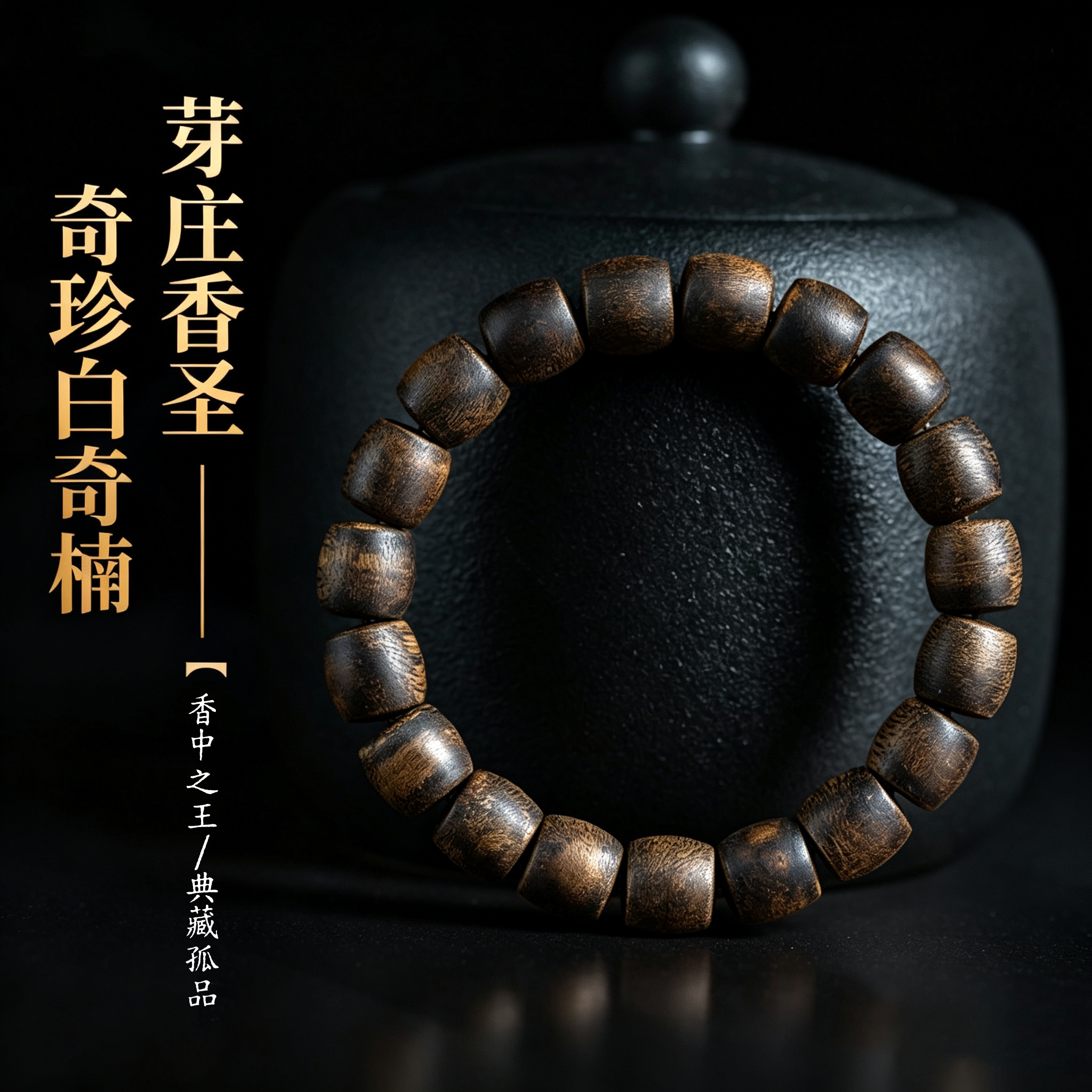 天然越南芽庄白奇楠沉香手串