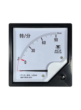 6C2 4-20mA输入指针p转速表1000转/分1500r/min2000rpm变频器电流