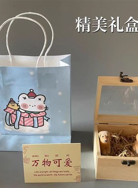 小狗木雕摆件可爱动物拉布拉多犬纯手H工木质手绘工艺品礼品小众