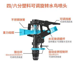 极速绿化喷灌喷头自动浇灌旋转摇臂农用园林园艺灌溉喷洒头草坪洒