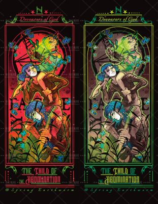SallyFace骑肩马镭射票根同人周边制品【画师：春日蚯蚓】