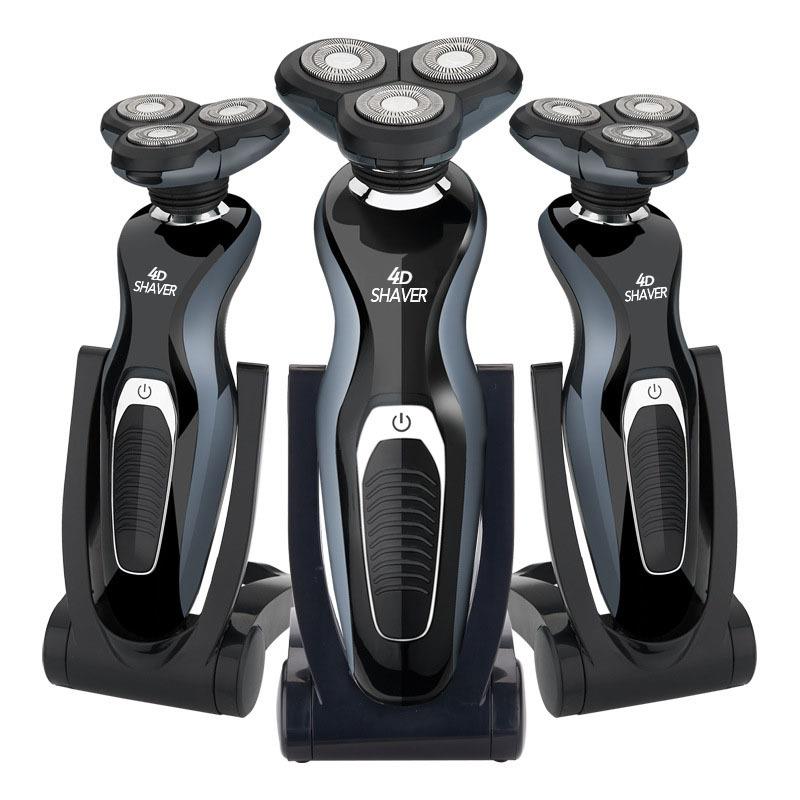 直销新款全身水洗电动剃须刀男士4D充电式浮动刮胡刀胡须三刀头