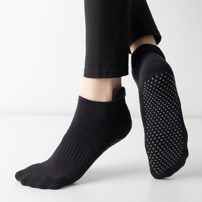 直销新款秋冬毛巾底防滑舞蹈跳操蹦床健身运动普拉提瑜伽袜