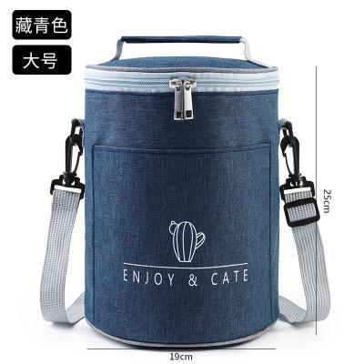 直销新款保温袋子铝箔加厚大号隔热冷藏便当包便携饭盒桶圆桶手提