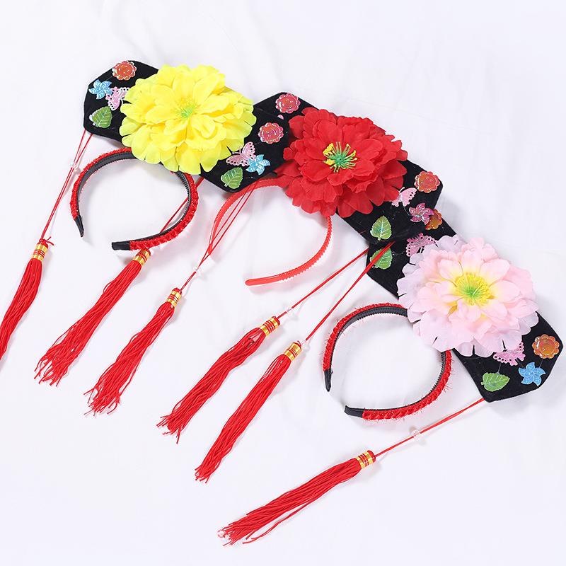 直销新款结婚整蛊格格帽发箍头饰拦门接亲游戏舞台节目儿童表演道