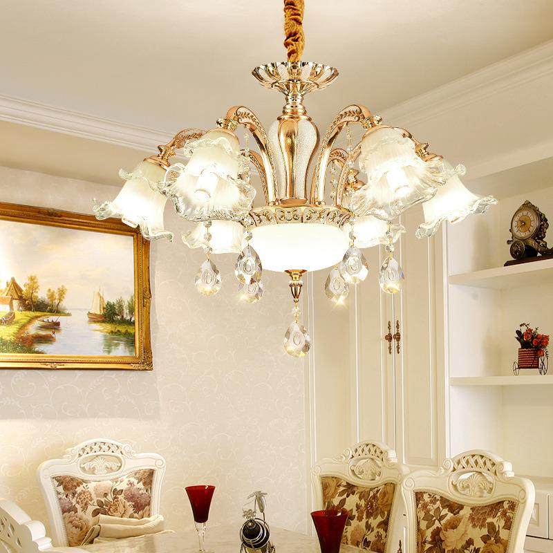 新款直销欧式吊灯高档锌合金客厅灯温馨酒店别墅餐厅卧室书房灯LE,家装灯饰光源,智能吊灯,淘宝优惠券,粉丝福利购,淘宝优惠卷